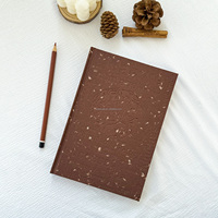 Carnet A5 personnalisé à couverture rigide, avec couverture en papier spécial gaufré, journal ligné vintage avec ruban, idéal pour cadeau d'affaires