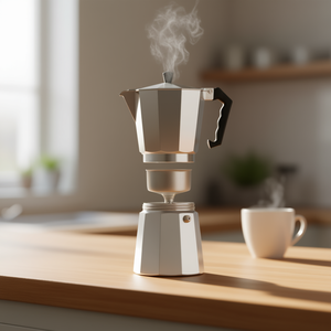 Machine à expresso pour cuisinière 500 ml Percolateur à café en aluminium avec couvercle Passe au lave-vaisselle Design européen classique Pour tous les utilisateurs ELEGATE - Product Image 2
