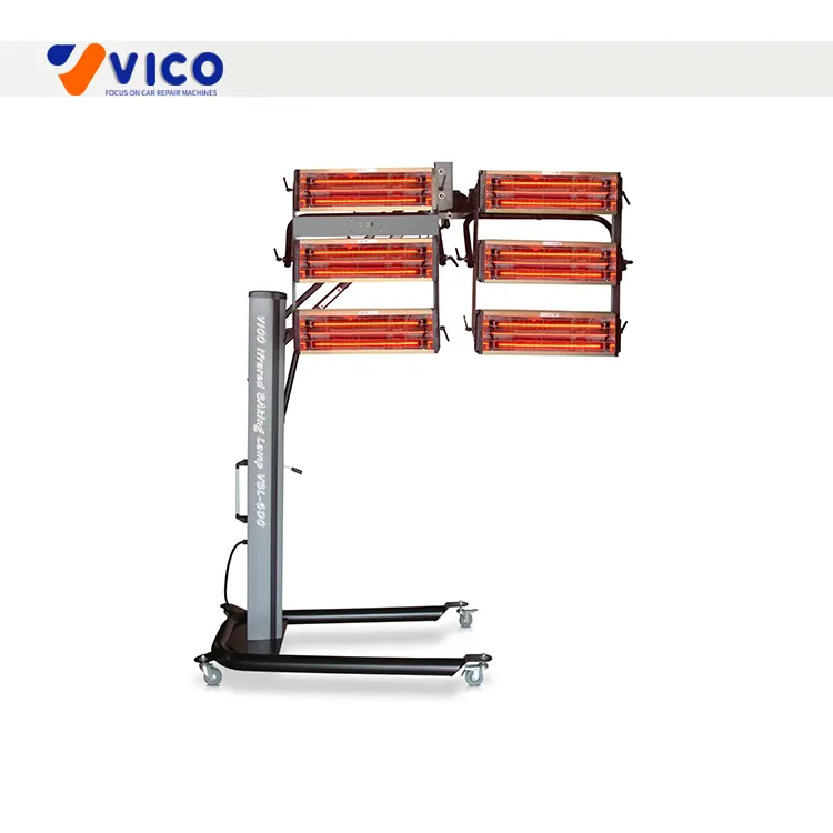 Vico sıcak satış 6 kafa kısa dalga kızılötesi kür lambaları boyama kurutma için kızılötesi ısı lambaları VBL-6DA