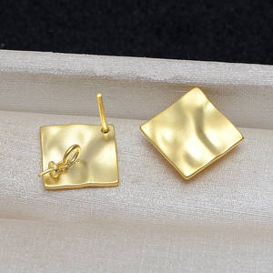 Boucles d'oreilles baroques en argent S925 Wenchi, finition mate carrée, pendentif pour femme, accessoire de bijoux pour cheveux de bébé, perle déformée DIY - Product Image 3