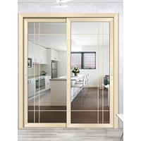 Porte coulissante en aluminium avec double vitrage et isolation thermique pour balcon et salon