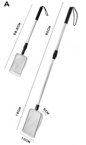 Pala para Arena de Gato Telescópica de Metal de Primera Calidad con Cabezales Intercambiables, Pala de Limpieza Lavable para Mascotas Pequeñas - Product Image 2