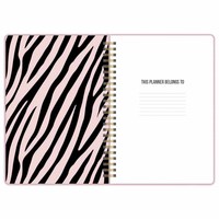 Agenda quotidien personnalisé en cuir rose A5 avec boîte cadeau, agenda de rêves, calendrier annuel non daté, planificateur hebdomadaire 365 jours