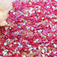 500g/sac PVC DIY Craft Paillettes en forme de cœur, d'étoile, de couronne, de lettre, de couleur unie, paillettes brillantes, accessoires de vêtement