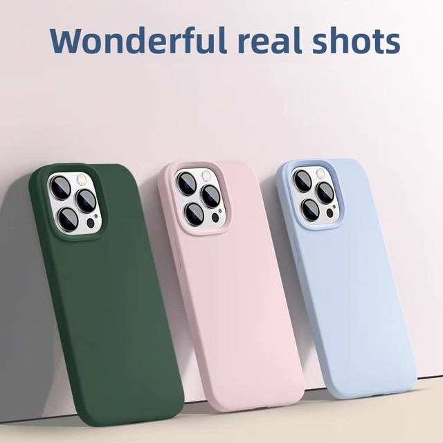 For for 17 Liquid Silicone Ultra-Fiber Flocking Matte Anti-Drop Magnetic Protection Plain Design Mobile Phone Case