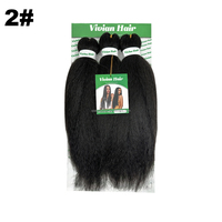 Cheveux doux 3X Vixen 18 pouces 210g en fibre de platine, pour tresses au crochet, afro crépu bouclé, en vrac, yaki lisse pour femmes
