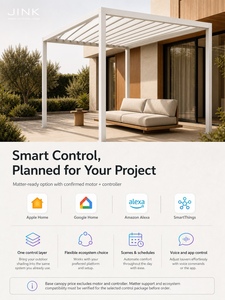 Jink Haven Matter option. อลูมิเนียมบานเกล็ดหลังคาแบบกำหนดเองใบเพอร์โก้55แสงดาวรุ่นที่3 Apple Google <span class=keywords><strong>Alexa</strong></span> smartthings - Product Image 4