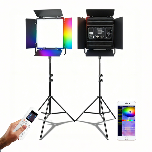 Professional Rgbw Led Studio Video Light Filming Lighting Equipment Photographic Panel Light with Effect 660 GL-600C 60w
