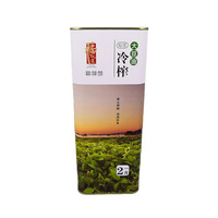 Récipient d'emballage de liquide en métal 2L Boîte en fer blanc d'huile Tuyau soudé avec couture Bidon d'huile d'olive avec couvercle Boîte en métal peint