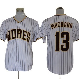 Maillots des Padres de San Diego, tailles 13 et 23, uniformes de baseball pour hommes et femmes, design rayé, coupe ample, vêtements de sport à manches courtes - Product Image 5