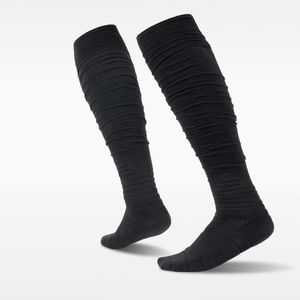 Chaussettes de compression élastiques pour sport en plein air, sans pied, avec logo personnalisé, manchons de jambe de football au mollet froissé - Product Image 6