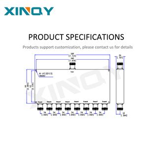 Xinqy XQY-PS8-1.1/1.7-NE RF Wilkinson 8-cách điện splitter/Combiner N microstrip cho 1-8 viễn thông các bộ phận Quảng Đông - Product Image 6