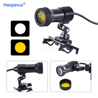 Loupe médicale de laboratoire dentaire, lampe frontale 5W avec clip pour lunettes, loupe dentaire avec lumière jaune, outils de dentisterie