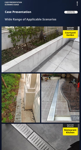 Caniveau carré en plastique gris avec grille ondulée revêtue pour système de drainage - Product Image 6