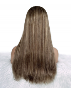 24 pouces 60cm Long Kasher Juif Straight Style Perruque Livraison Rapide <span class=keywords><strong>Cendré</strong></span> Blonde Suisse Dentelle Vierge Européenne Russe Cheveux Haut - Product Image 4