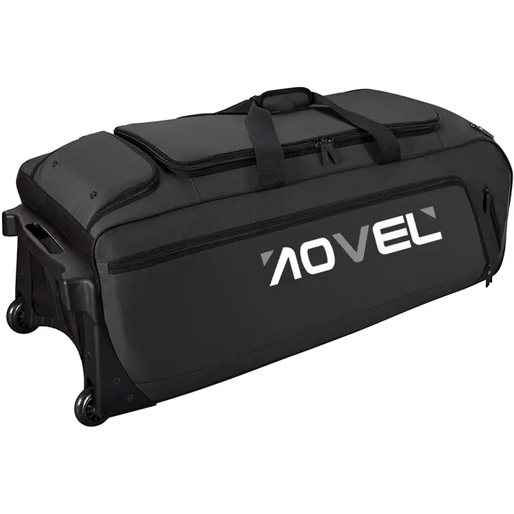 Özelleştirme kişiselleştirilmiş çanta üzerinde tekerlekler ile beyzbol çantası ekipmanları Duffel arabası çantası hokey