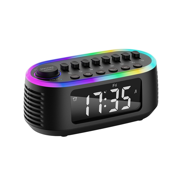 Sleep Sound Machine White Noise Machine Wireless Portable Speaker 8 Relaxing Nature Sounds with LED Alarm Clock Function