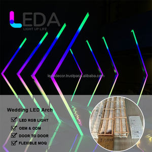 LEDA High Quality Hot Sale LED Entrance Metal Round <b>Arch</b> <b>Frame</b> Durable 8-9ft Height Personalized Decoration for Wedding Party - Product Image 6