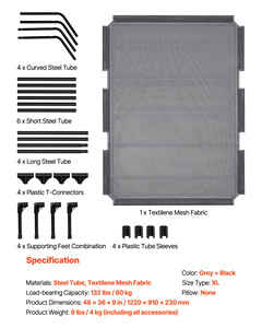 Elevated <strong>Dog</strong> Bed for Large <strong>Dogs</strong> Portable Raised <strong>Dog</strong> <strong>Cot</strong> Steel Frame Breathable Textilene Mesh Fabric Removable Washable Spacious - Product Image 6