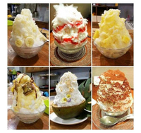 Machine à glace en flocons commerciale à refroidissement par air avec moteur, en acier inoxydable, format mini, pour Bingsu coréen