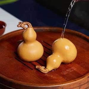 Figurine de théière en argile violette en forme de gourde, de forme irrégulière, pour le thé de l'après-midi - Product Image 3