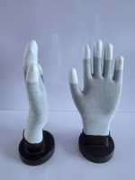 Gants de travail en fibre de carbone ESD 13G avec revêtement pour les doigts, pour la manipulation de composants électroniques