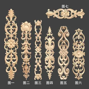 Snijwerk Onlay Corbel China Antieke Decoratieve Bloem Beeldje Ambachtelijke Houten Gesneden Appliques En Onlays Meubels Huis Deur Onlays