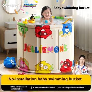 JELLLEMONS Seau de bain authentique pour bébé 79 cm, grande <span class=keywords><strong>baignoire</strong></span> pliable pour nourrissons, sans BPA, <span class=keywords><strong>baignoire</strong></span> portable pour bébés de 0 à 6 ans - Product Image 6