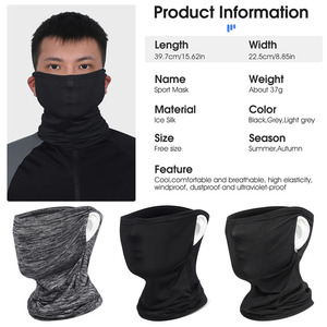 <span class=keywords><strong>Masque</strong></span> de Protection solaire pour oreilles en tissu de soie glacée, bicyclette, confortable, voile en Triangle, masques à séchage rapide, nouveau Design - Product Image 6