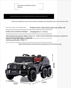 Voiture électrique pour enfants, deux places, tout-terrain, six roues, télécommandée, <span class=keywords><strong>jouet</strong></span> pour bébé, camionnette - Product Image 3