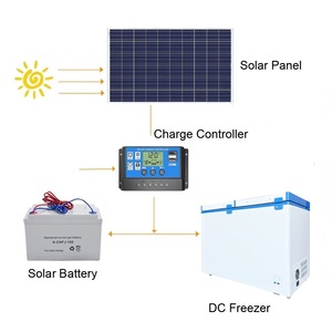 Congélateur <span class=keywords><strong>solaire</strong></span> commercial 268L à double porte AC/DC <span class=keywords><strong>12V</strong></span> 24V 110V 220V, type coffre, 9,5 pi³ pour restaurant, supermarché, magasin - Product Image 6