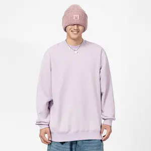Wholesale Fleece Crewneck Sweatshirt High Quality Loose Hoodie Sweatshirts Custom Logo Sweatshirts No Minimum
