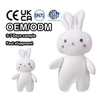 En gros Tricoté Mignon Bébé Confort Poupée Lapin Crochet Animaux Jouets À La Main Amigurumi Lapin En Peluche Jouets