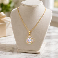 Colliers pendentifs raffinés, chaîne à maillons, plaqué or, fleur, zircon, pour femme, cristal, cadeau romantique, produit tendance 2026
