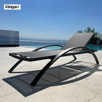 Best-seller Chaise longue de jardin d'hôtel pour loisirs de plein air Chaise longue en aluminium au bord de la piscine