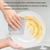 Chiffons de nettoyage carrés en polyester, torchons de cuisine monocouche pour la vaisselle, les casseroles et les poêles, chiffons antiadhésifs pour l'huile