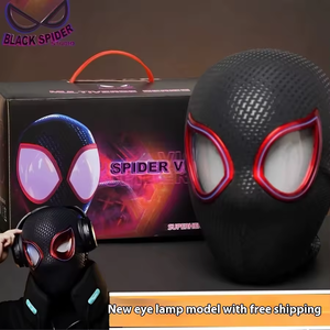 Masque Électrique de Fête <span class=keywords><strong>Miles</strong></span> <span class=keywords><strong>Morales</strong></span> Spider-Man avec Yeux Mobiles - Product Image 3