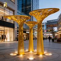 Statue de jardin moderne RELONG en métal blanc maillé, grande sculpture d'art public en acier inoxydable pour la décoration de parcs extérieurs