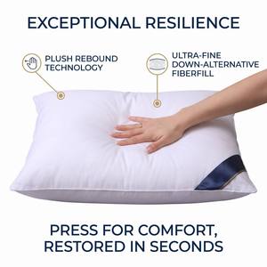 Oreiller de luxe pour hôtel 5 étoiles, 1000g, garnissage en fibres de polyester, lavable, soutien ergonomique <span class=keywords><strong>du</strong></span> cou pour dormir - Product Image 2