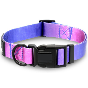 Collar de mascota personalizado por sublimación de fabricante Collar de perro grande personalizado ajustable a granel