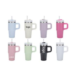 Nueva Taza de Viaje Infantil Personalizable de Acero Inoxidable con Aislamiento al Vacío, Portátil, de 14 oz, Vaso para Estudiantes, Botella de Agua Deportiva con Pajita - Product Image 1