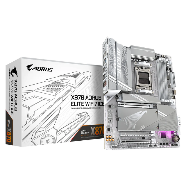 New X870 WIFI7 ICE AM5 DDR5 USB4 Port PCIe 5.0 Four-Channel ATX Integrated SATA Gaming Motherboard for Desktop