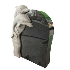 Diseño Moderno de Doble Delfín en Granito Negro de la India, Completamente Pulido Excepto los Delfines - Product Image 3