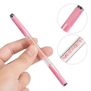 Tatuaggio di vendita caldo colorato Double Sided Crystal Lip Eyeliner Handle Tool trucco semipermanente manuale Microblading penna per sopracciglia