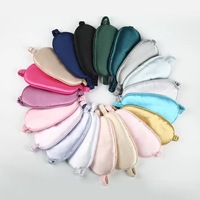 Masque de sommeil en satin de soie avec logo personnalisé, cache-yeux occultant, bandeau élastique réglable, pour les voyages et la sieste, pour femmes et hommes