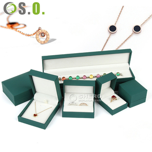 Boîte à bijoux de luxe personnalisée de haute qualité avec logo, emballage de mariage, boîte à bagues et colliers en cuir PU, boîtes à bijoux en papier - Product Image 4