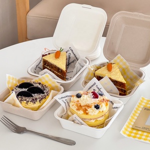 Caja de cartón desechable industrial roja para llevar, diseño de caja de almuerzo para picnic, para <span class=keywords><strong>sushi</strong></span>, snacks, postres, hamburguesas suaves y pasteles bento. - Product Image 1