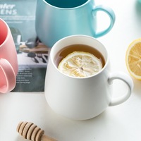 Tasse à eau en céramique noire mate de 8, 12, 14, 16 onces avec grande capacité, design moderne, gravure au laser, logo personnalisé, tasse à café