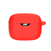 Coque en Silicone Souple à Protection Intégrale pour Boîtier de Charge d'Écouteurs Sans Fil JBL TUNE BEAM Avec Mousqueton
