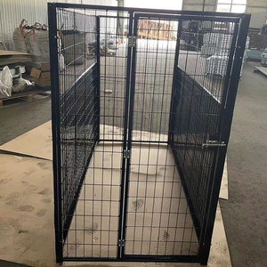 带隔板的重型狗窝 黑色喷漆狗围栏 - Product Image 2